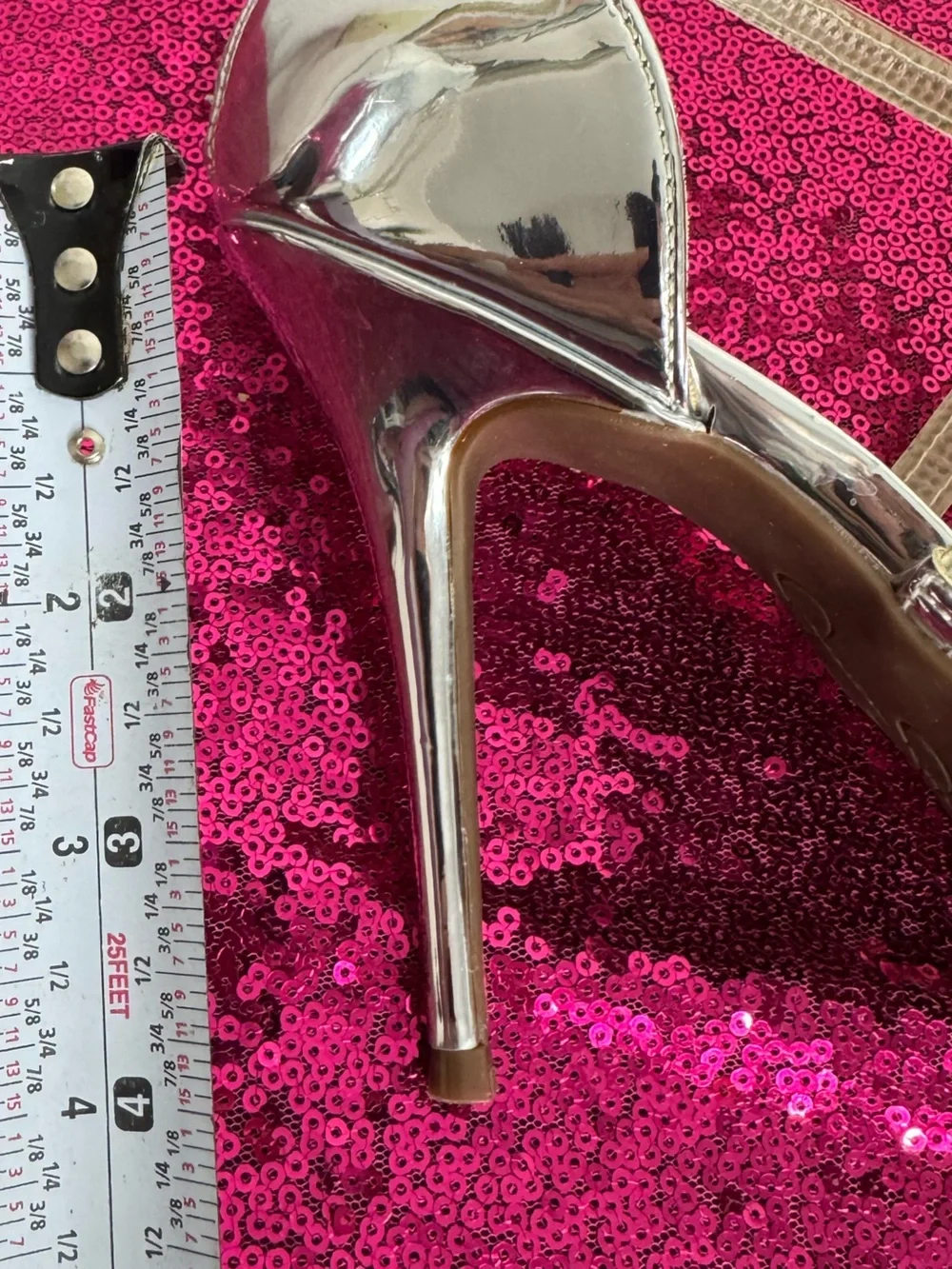 JESSICA SIMPSON 💎 Silver Rhinestone Strappy Stiletto Heels (Women’s Size 9)